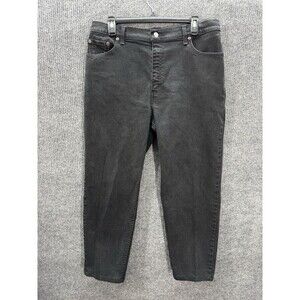 Vtg Levis 550 Jeans Womens 16M 35x27 Black High Rise Relaxed Fit Tapered Leg Y2K